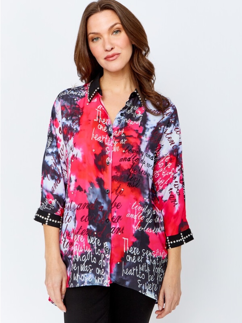 Frank Lyman Button-up Blouse Style 243524.